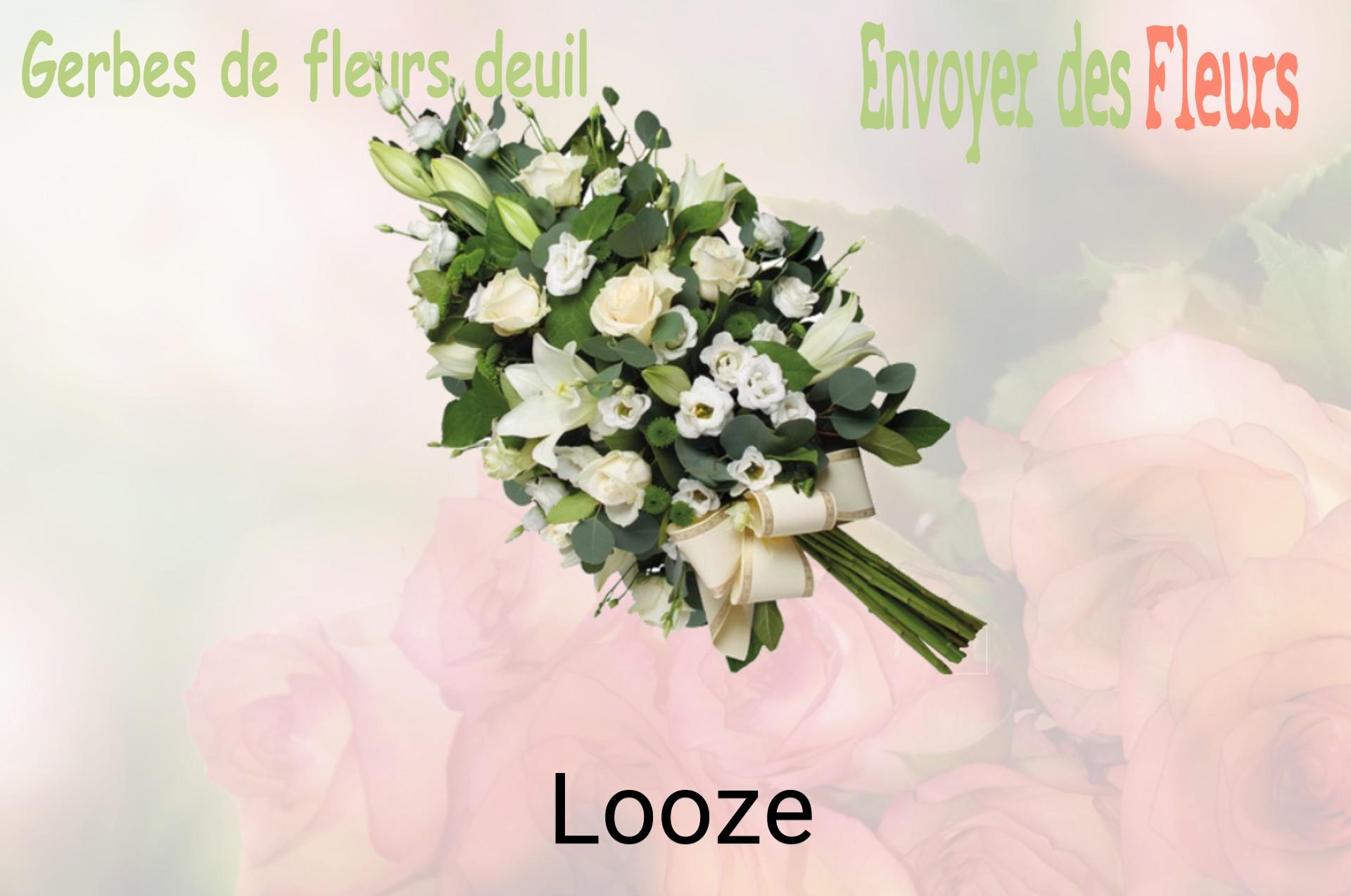 Gerbe de fleurs de deuil livrée à Looze